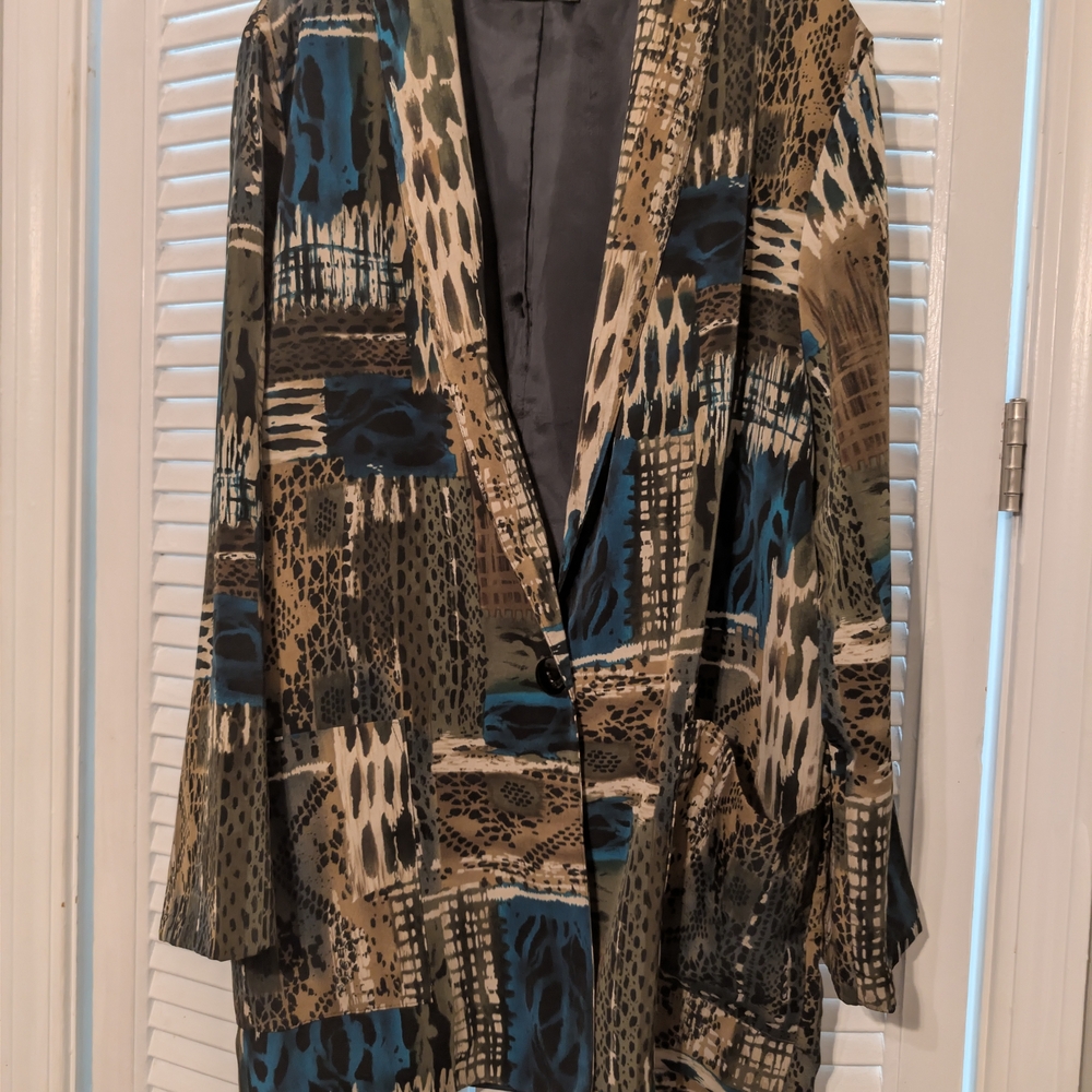 Emily Adams Stylish Women's Patterned Jacket - Large